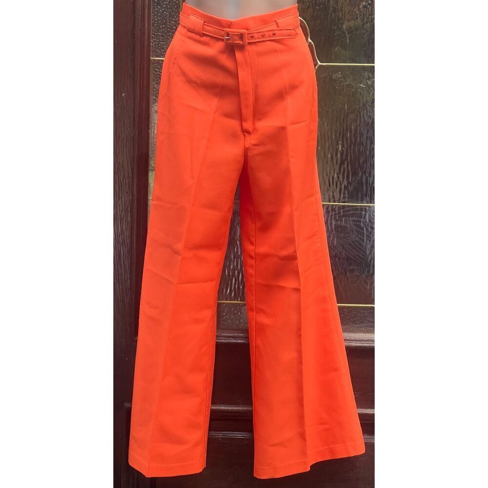 Pristine Vintage 60s Sears JR Orange Wide Legged Pants Size 9